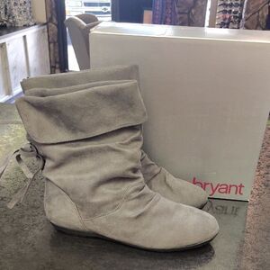 Lane Bryant Gray Ankle Booties with Slouchy Design